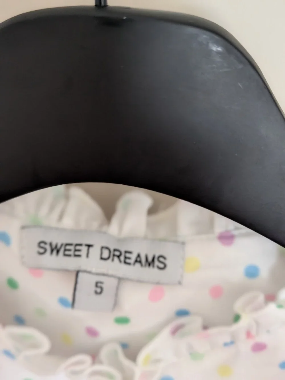 NWT Sweet Dreams Confetti Dot Gown For Girls Size 5